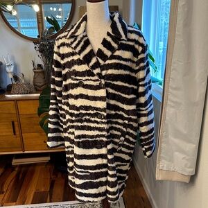 NWT The Great The Vintage Zebra Coat
